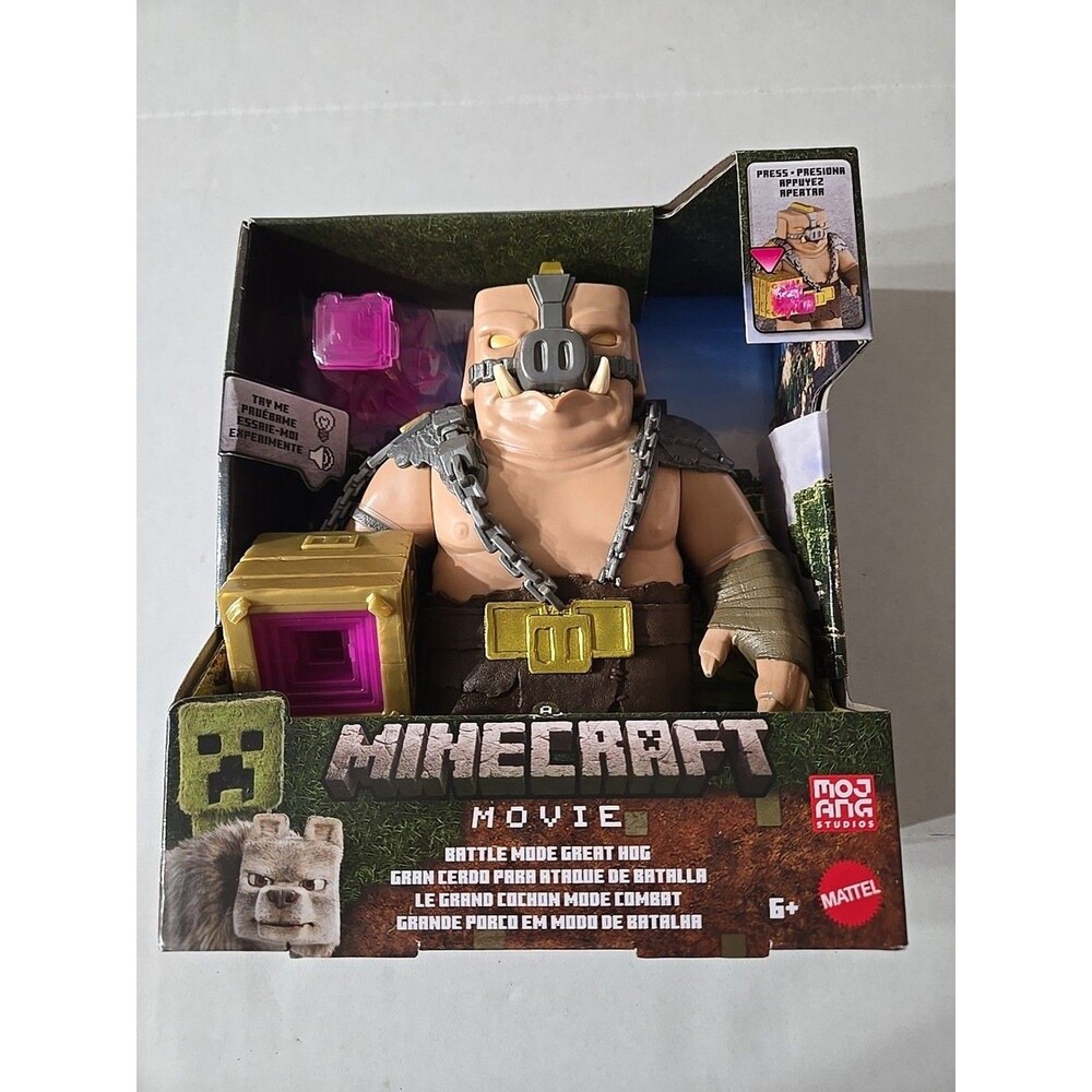 Minecraft Movie Battle Mode Great Hog Action Figure Mattel Mojang BRAND NEW